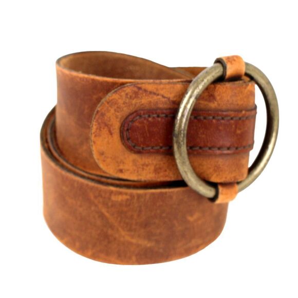 Calderon BROWN GENUINE LEATHER 1 3/4" Wd DRESS CASUAL WOMEN'S BELT Size M (X43 - Picture 5 of 11